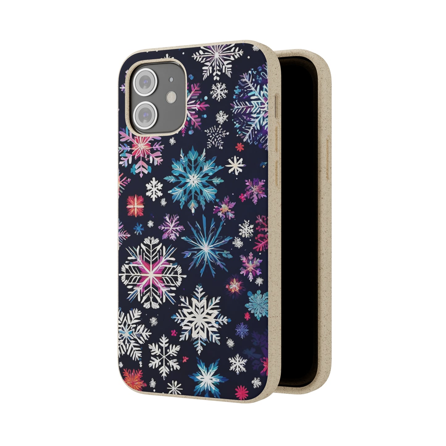 Elegant Snowflakes EcoElegance Biodegradable Cases 🌱