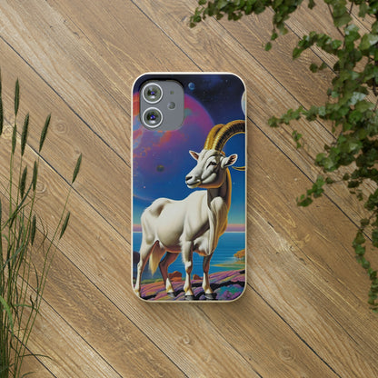 Goat of Mountain and Sea Eco Elegance Biodegradable Cases 🌱