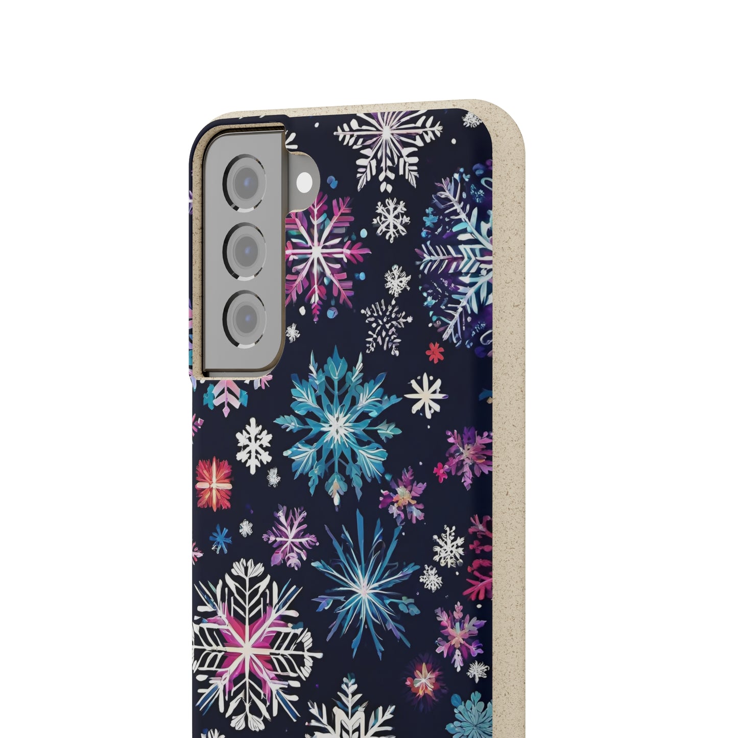 Elegant Snowflakes EcoElegance Biodegradable Cases 🌱