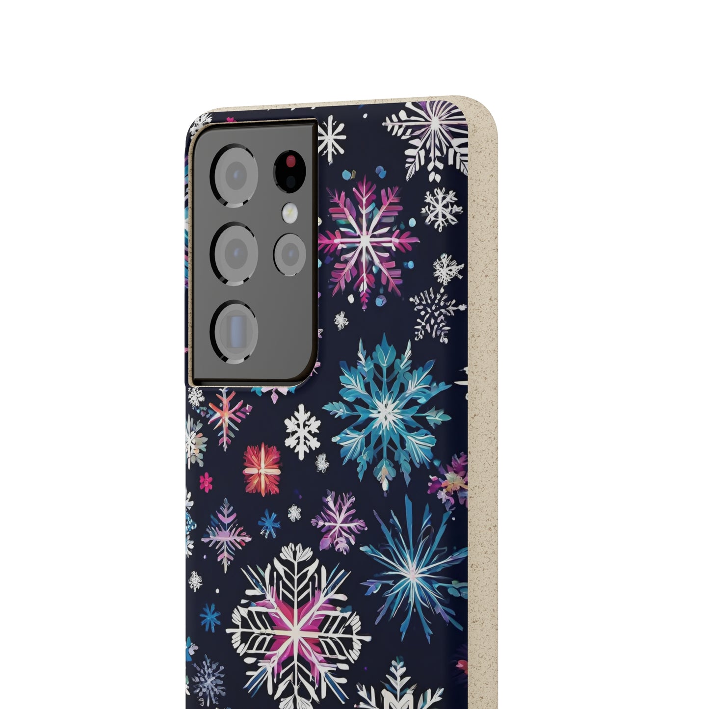 Elegant Snowflakes EcoElegance Biodegradable Cases 🌱