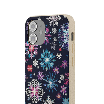 Elegant Snowflakes EcoElegance Biodegradable Cases 🌱