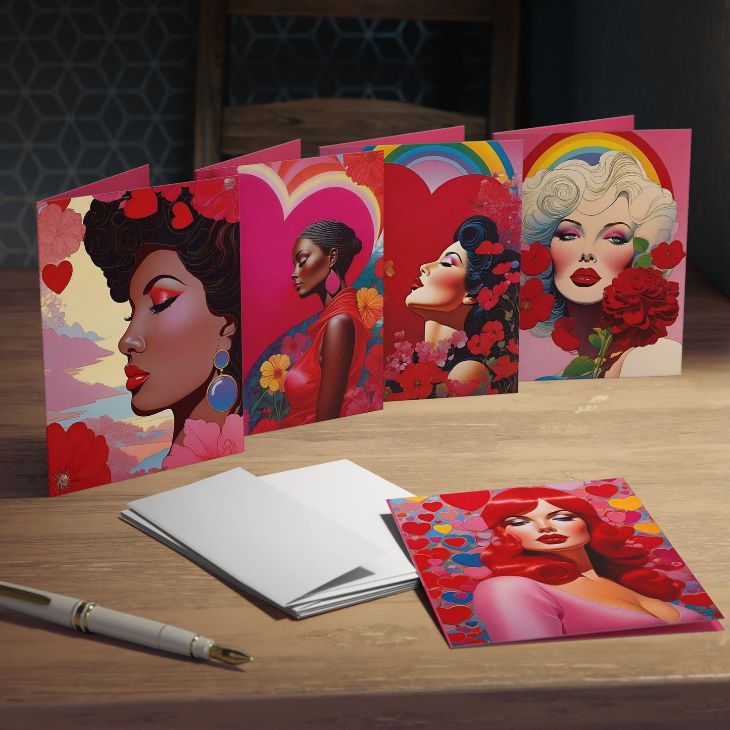 Love Queens set of 5 Valentine Cards 🇺🇸