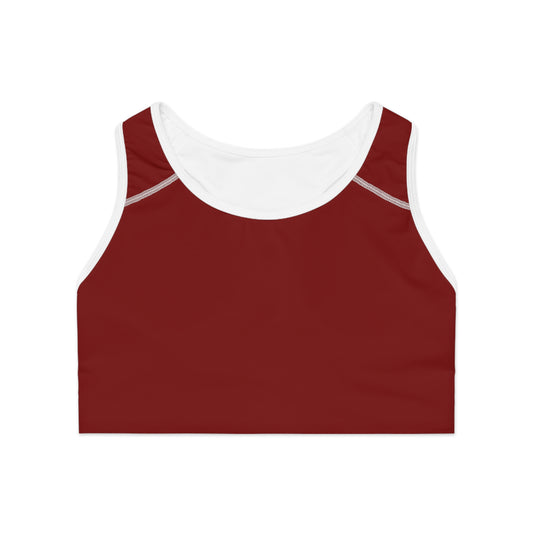 Maroon Classic Sports Bra 🇺🇸