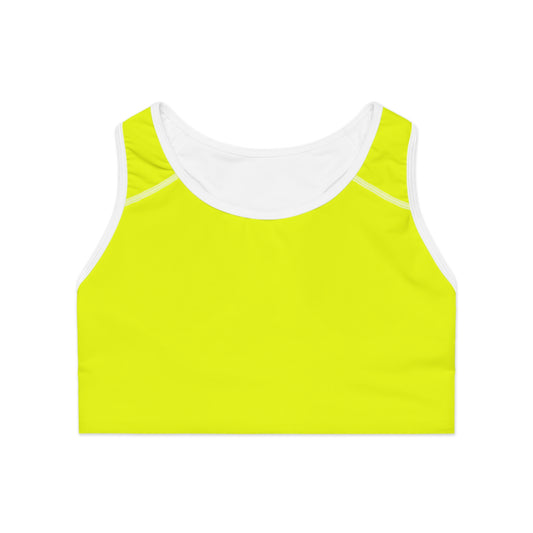 Neon Yellow Classic Sports Bra 🇺🇸