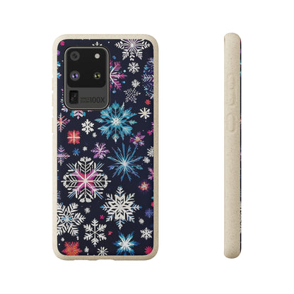 Elegant Snowflakes EcoElegance Biodegradable Cases 🌱