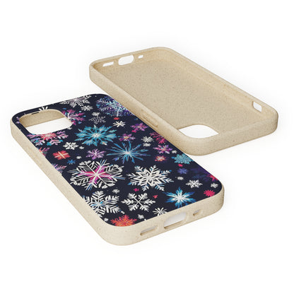 Elegant Snowflakes EcoElegance Biodegradable Cases 🌱