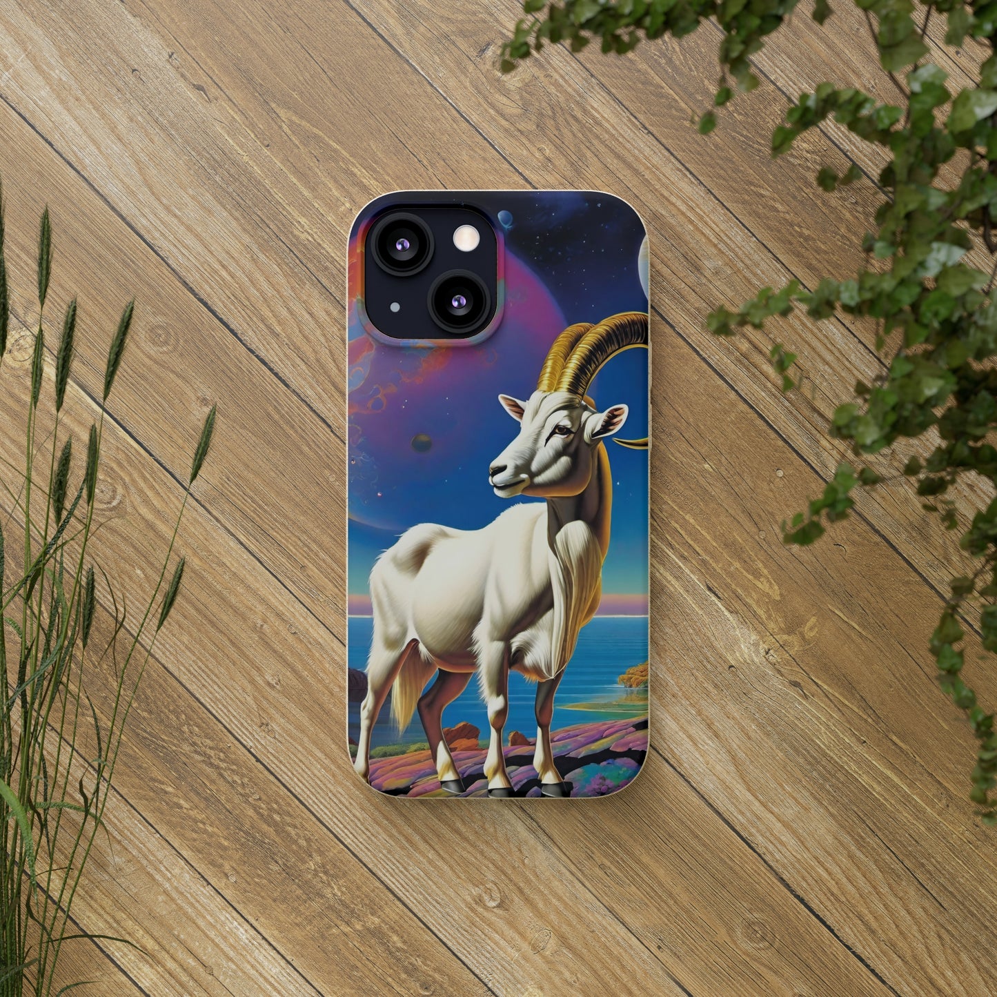 Goat of Mountain and Sea Eco Elegance Biodegradable Cases 🌱