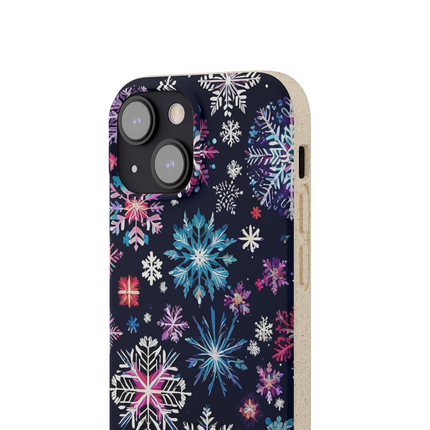 Elegant Snowflakes EcoElegance Biodegradable Cases 🌱