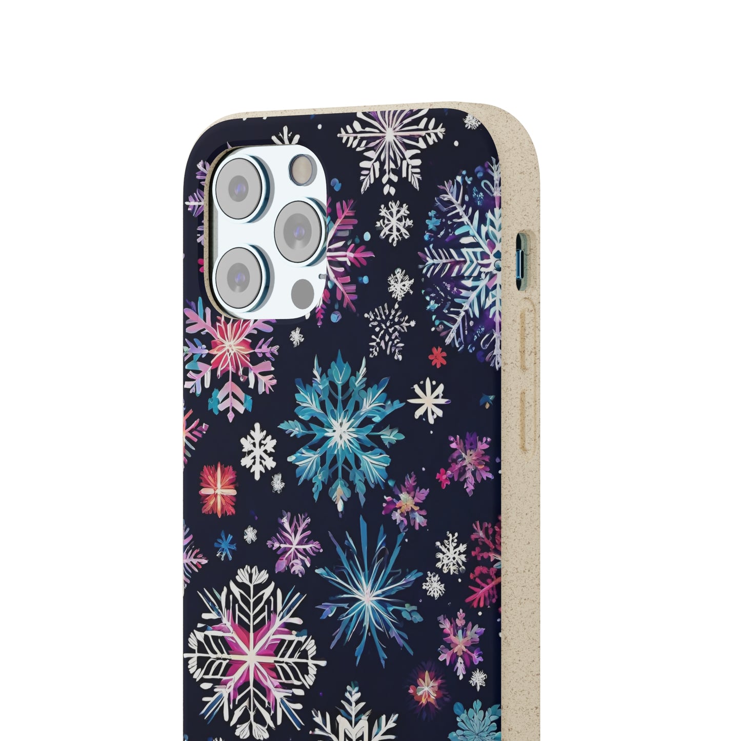 Elegant Snowflakes EcoElegance Biodegradable Cases 🌱