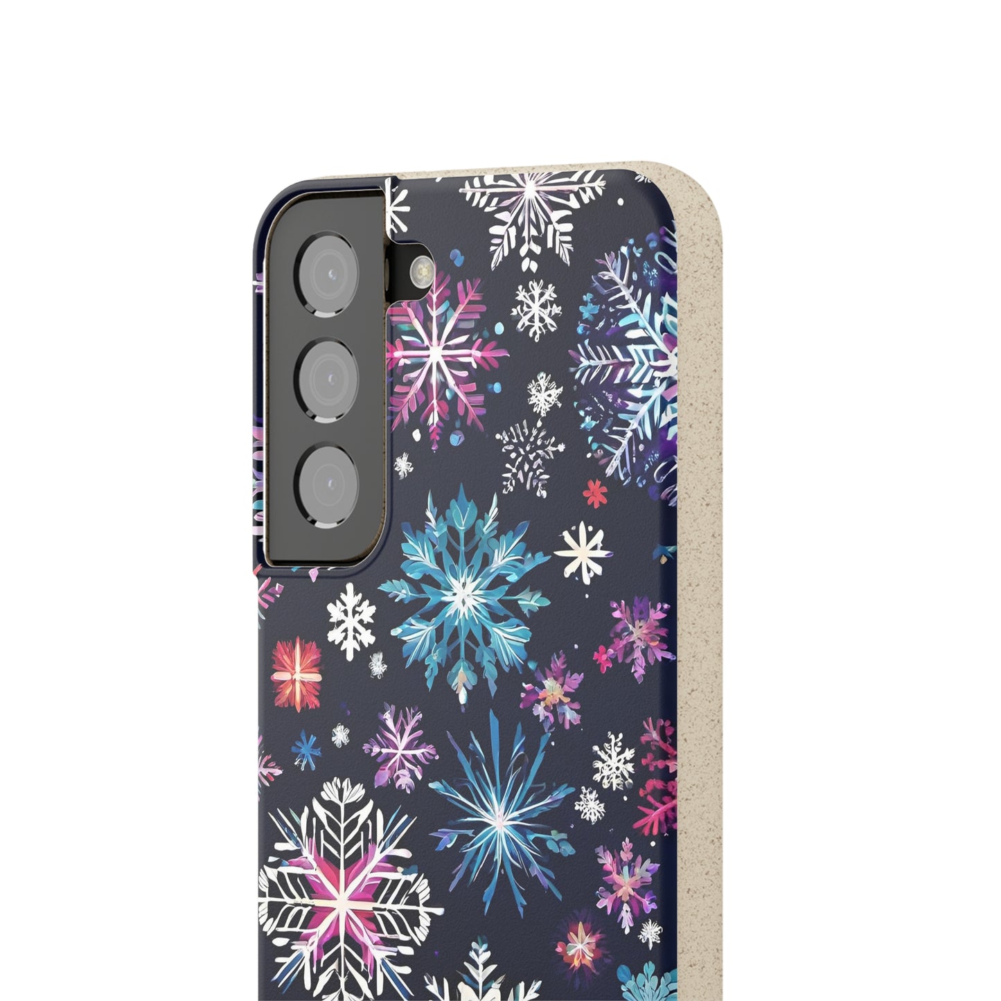 Elegant Snowflakes EcoElegance Biodegradable Cases 🌱