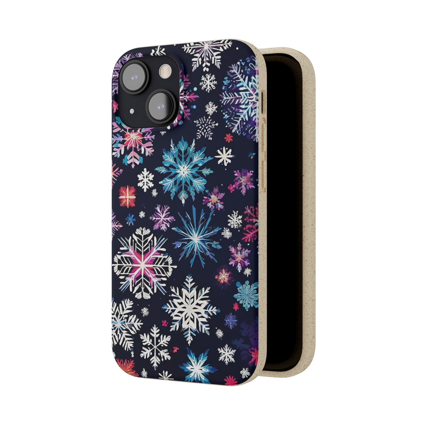 Elegant Snowflakes EcoElegance Biodegradable Cases 🌱