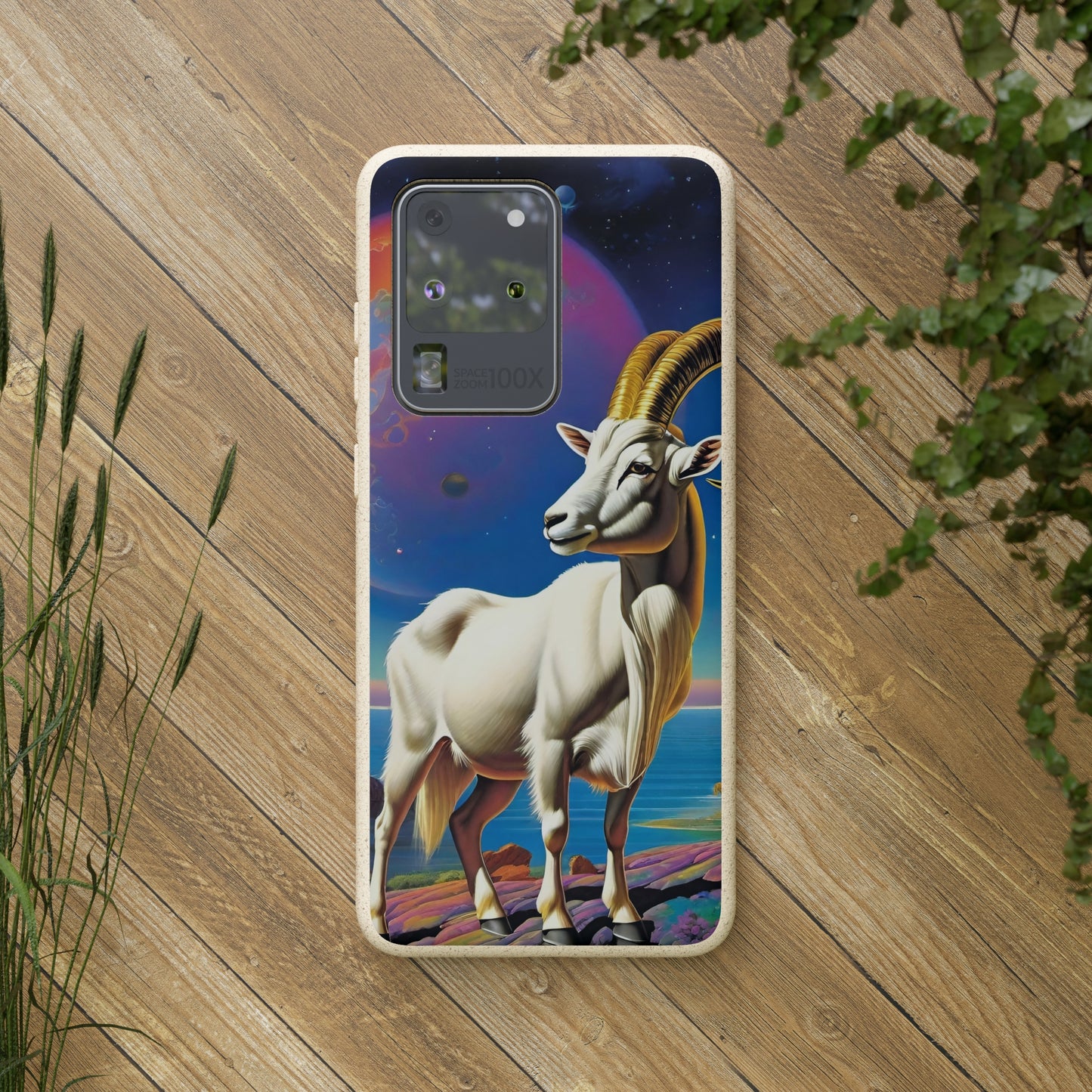 Goat of Mountain and Sea Eco Elegance Biodegradable Cases 🌱