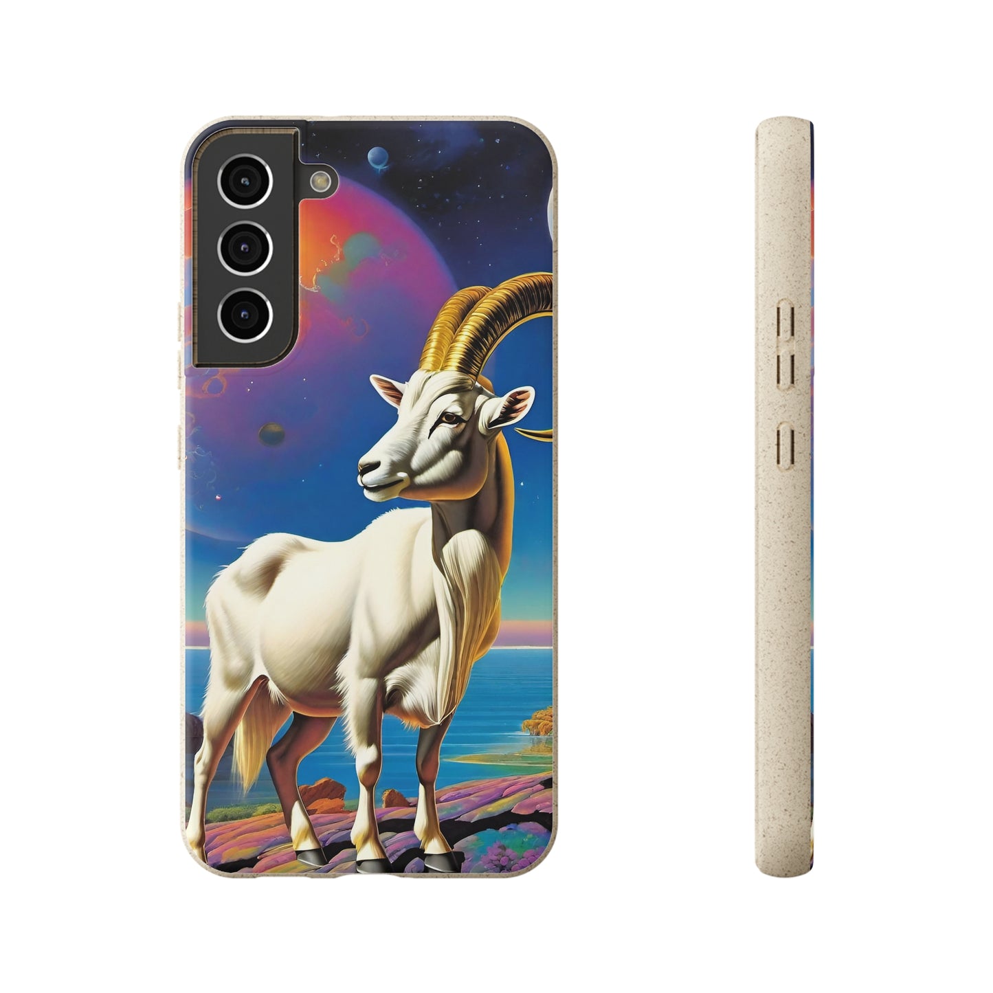 Goat of Mountain and Sea Eco Elegance Biodegradable Cases 🌱