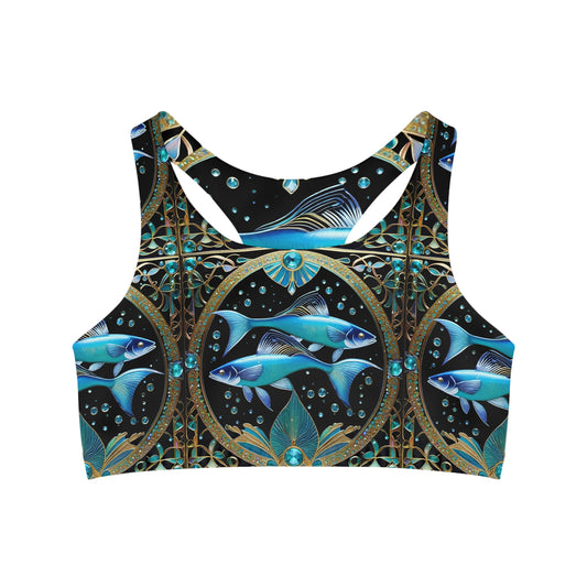 Aquamarine Pisces Softflex Sports Bra 🇺🇸