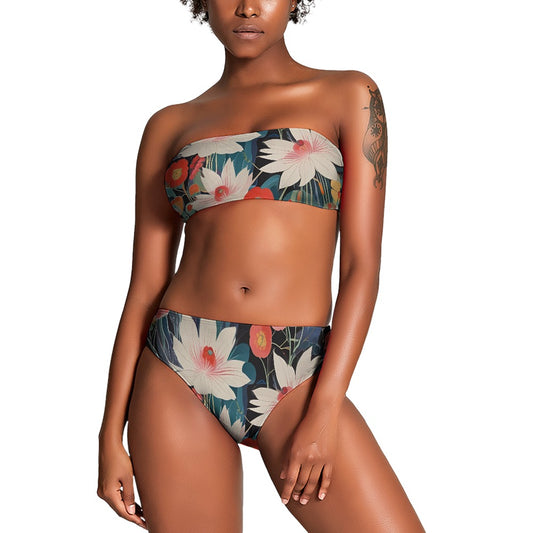 Fairy Tale Floral Strapless Bikini