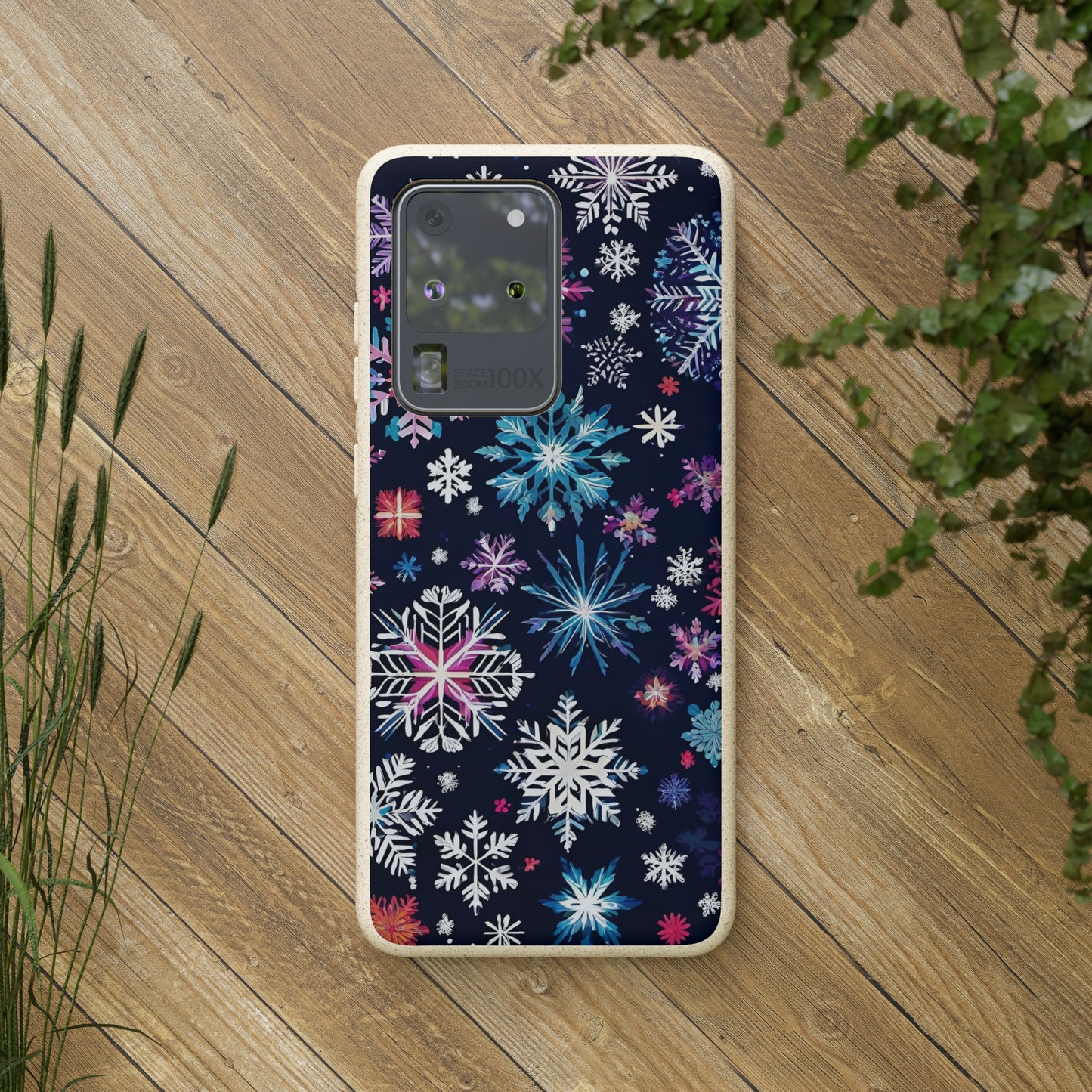 Elegant Snowflakes EcoElegance Biodegradable Cases 🌱