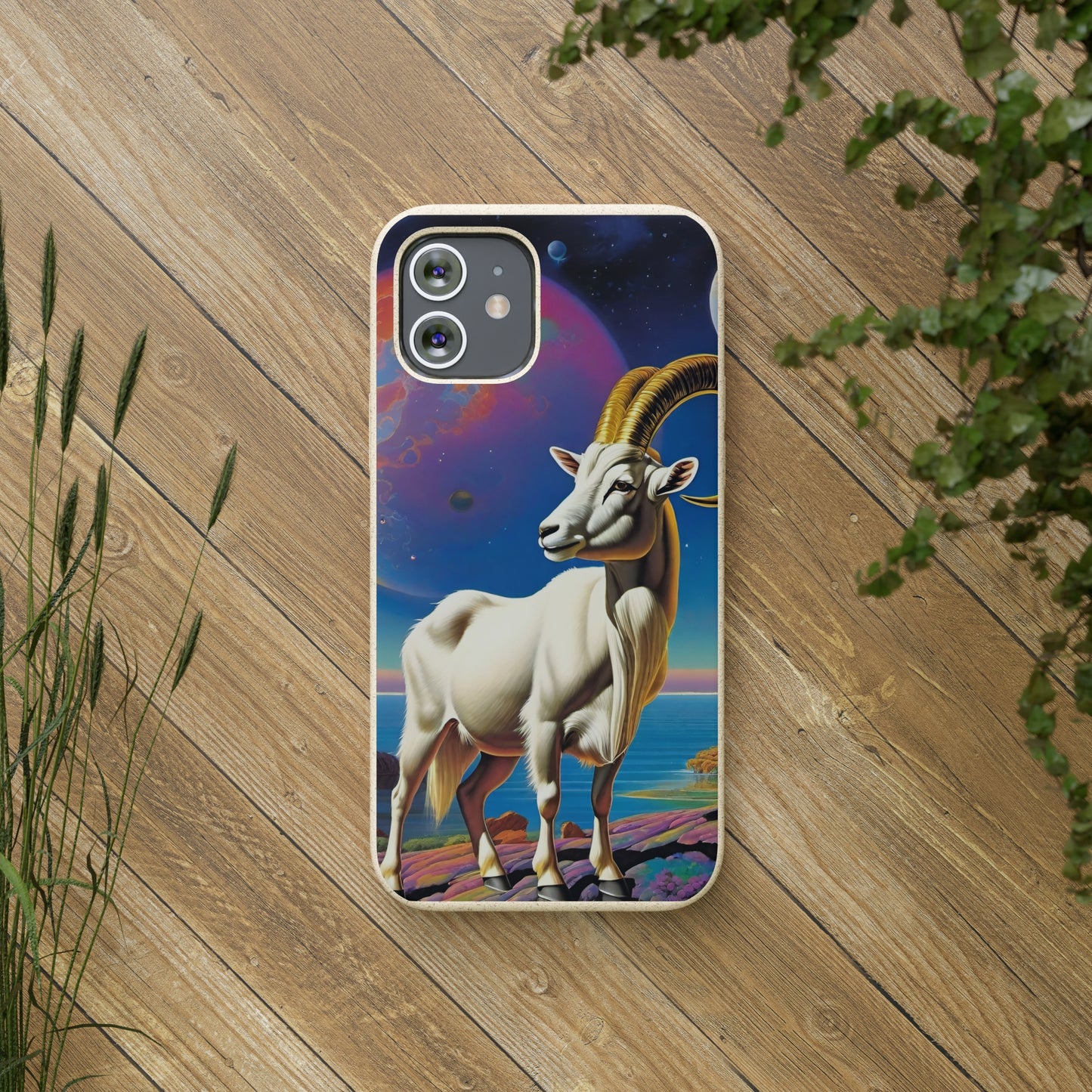 Goat of Mountain and Sea Eco Elegance Biodegradable Cases 🌱