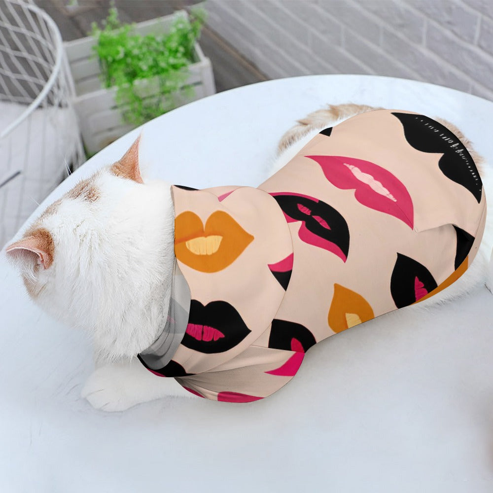 Lots O Lips Pet Hoodie