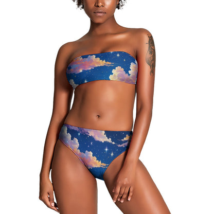 Dreamy Sky Strapless Bikini