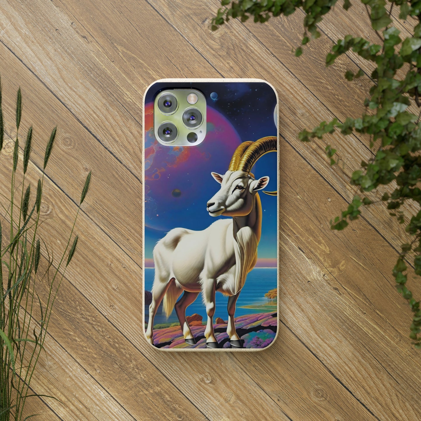 Goat of Mountain and Sea Eco Elegance Biodegradable Cases 🌱