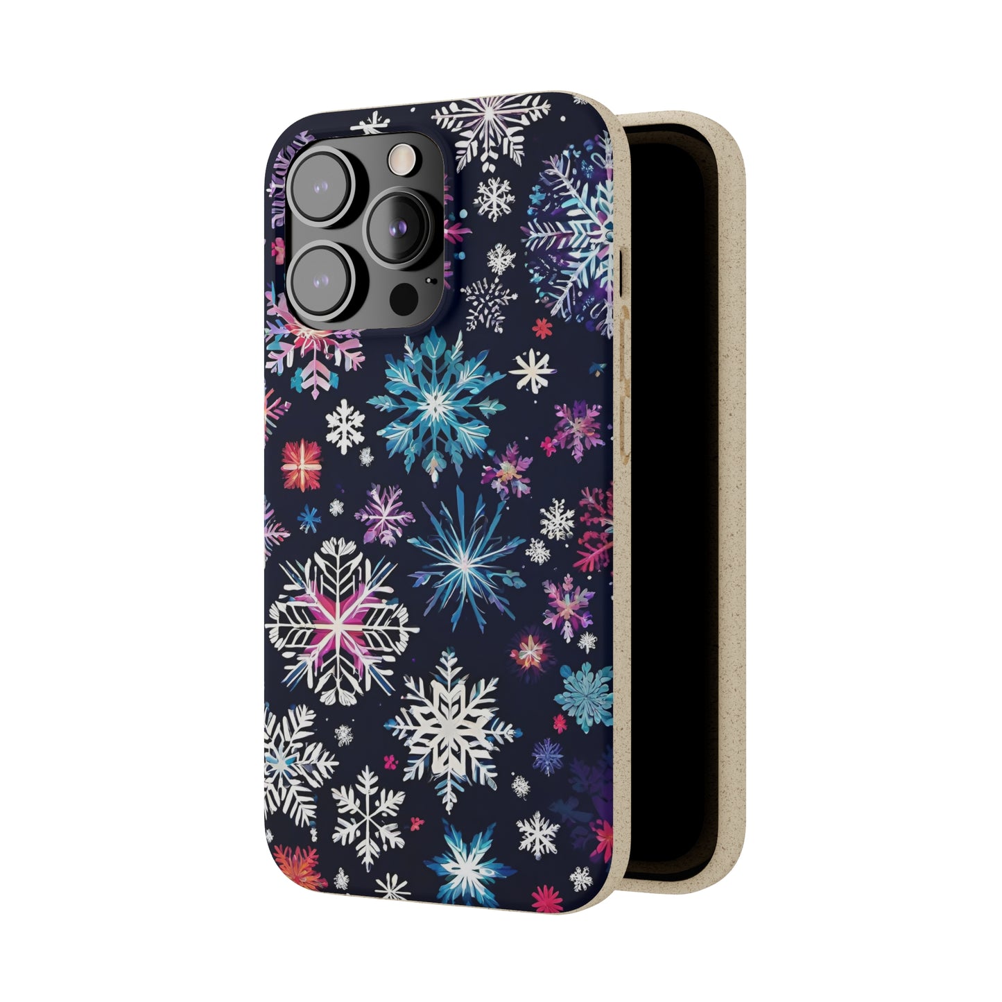 Elegant Snowflakes EcoElegance Biodegradable Cases 🌱