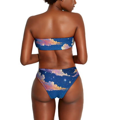 Dreamy Sky Strapless Bikini