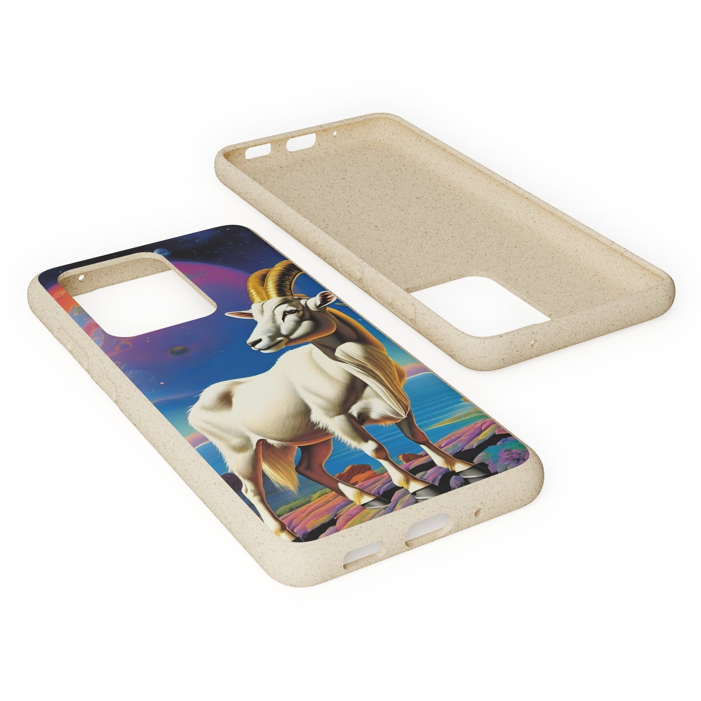 Goat of Mountain and Sea Eco Elegance Biodegradable Cases 🌱