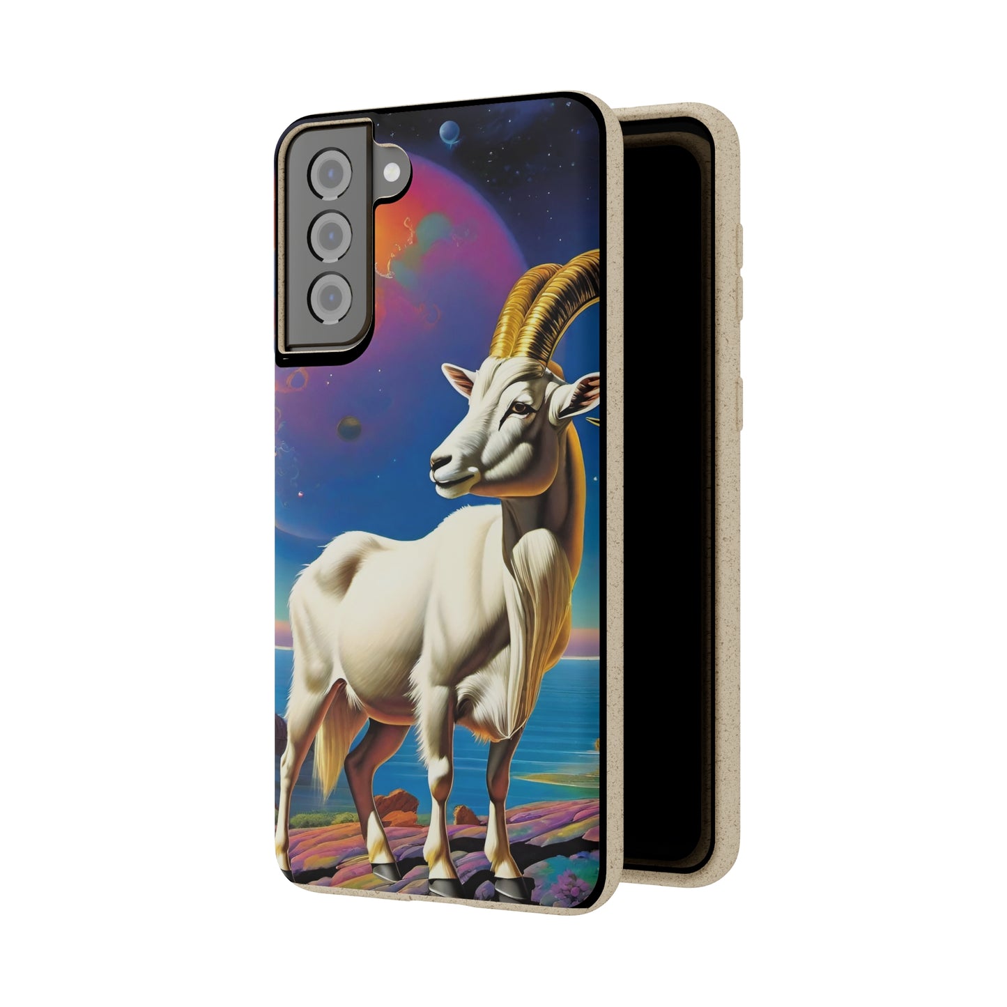 Goat of Mountain and Sea Eco Elegance Biodegradable Cases 🌱