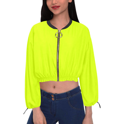 Day Glow Solids Chiffon Cropped Jacket