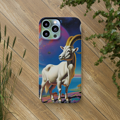 Goat of Mountain and Sea Eco Elegance Biodegradable Cases 🌱