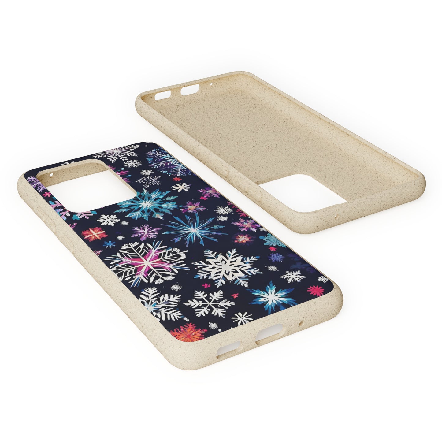 Elegant Snowflakes EcoElegance Biodegradable Cases 🌱