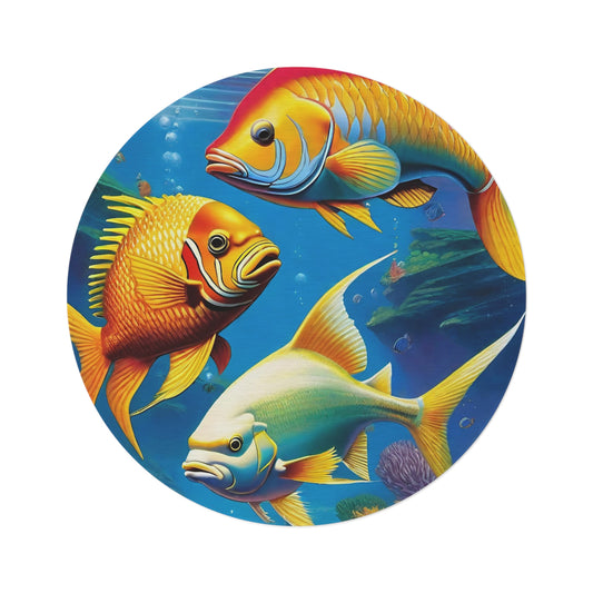 Mad Fish Round Rug