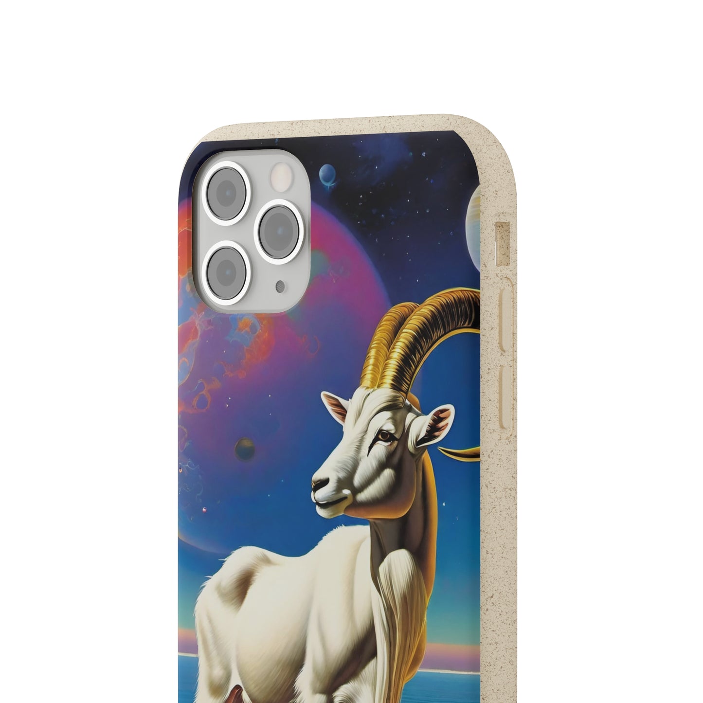 Goat of Mountain and Sea Eco Elegance Biodegradable Cases 🌱