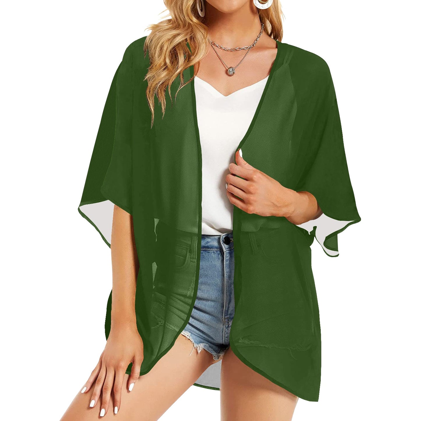 Solid Colors Chiffon Cardigan