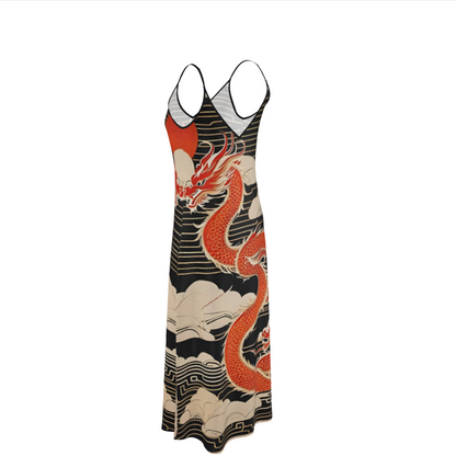 Double Dragon Silk Slip Dress 🏕✅