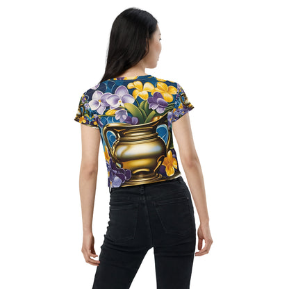 Aquarian Violets Crop Tee