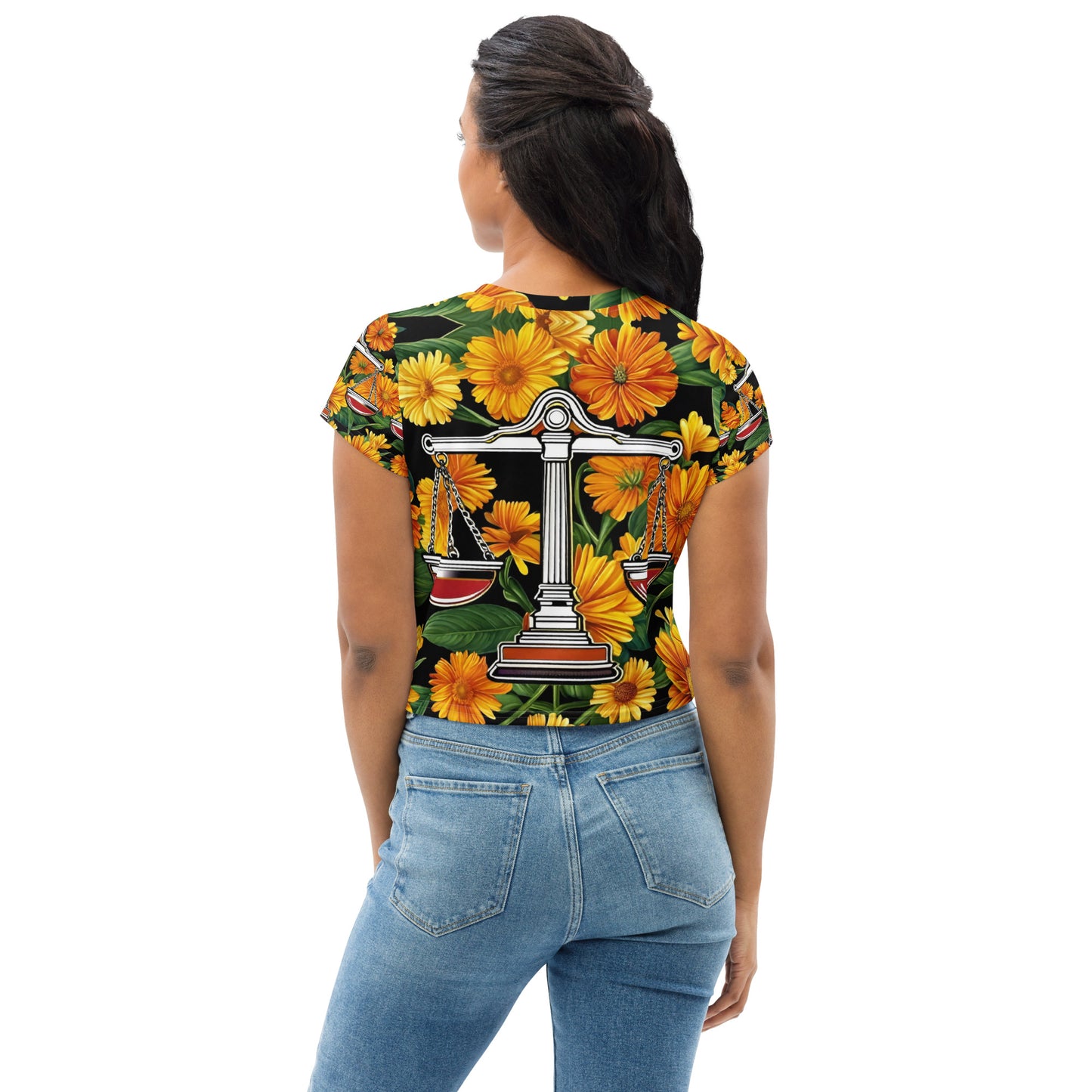 Libra's Calendulas Crop Tee