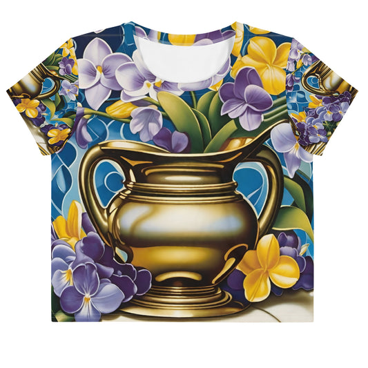 Aquarian Violets Crop Tee