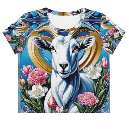 Capricorn's Carnations Crop Tee