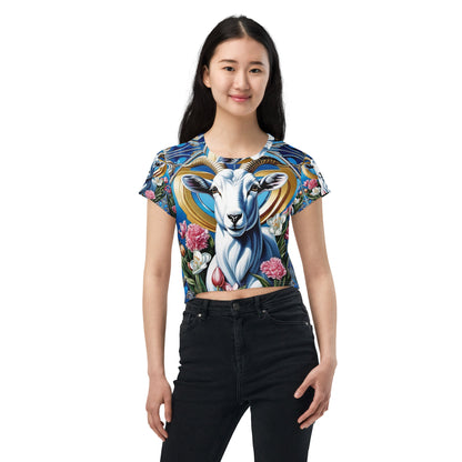 Capricorn's Carnations Crop Tee