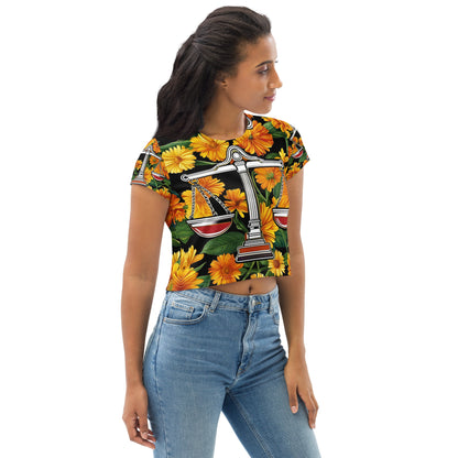 Libra's Calendulas Crop Tee