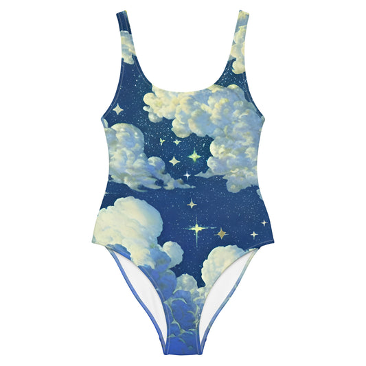 Paradise Sky Modern One-Piece Swimsuit