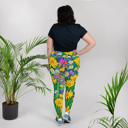 Daisy Bouquet Plus Size Leggings