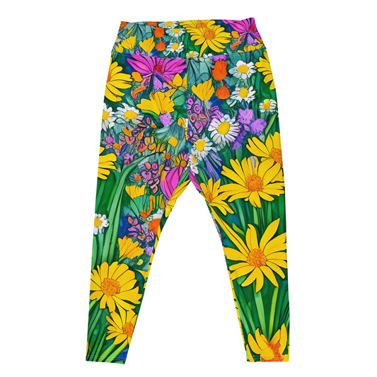 Daisy Bouquet Plus Size Leggings