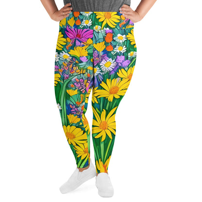 Daisy Bouquet Plus Size Leggings