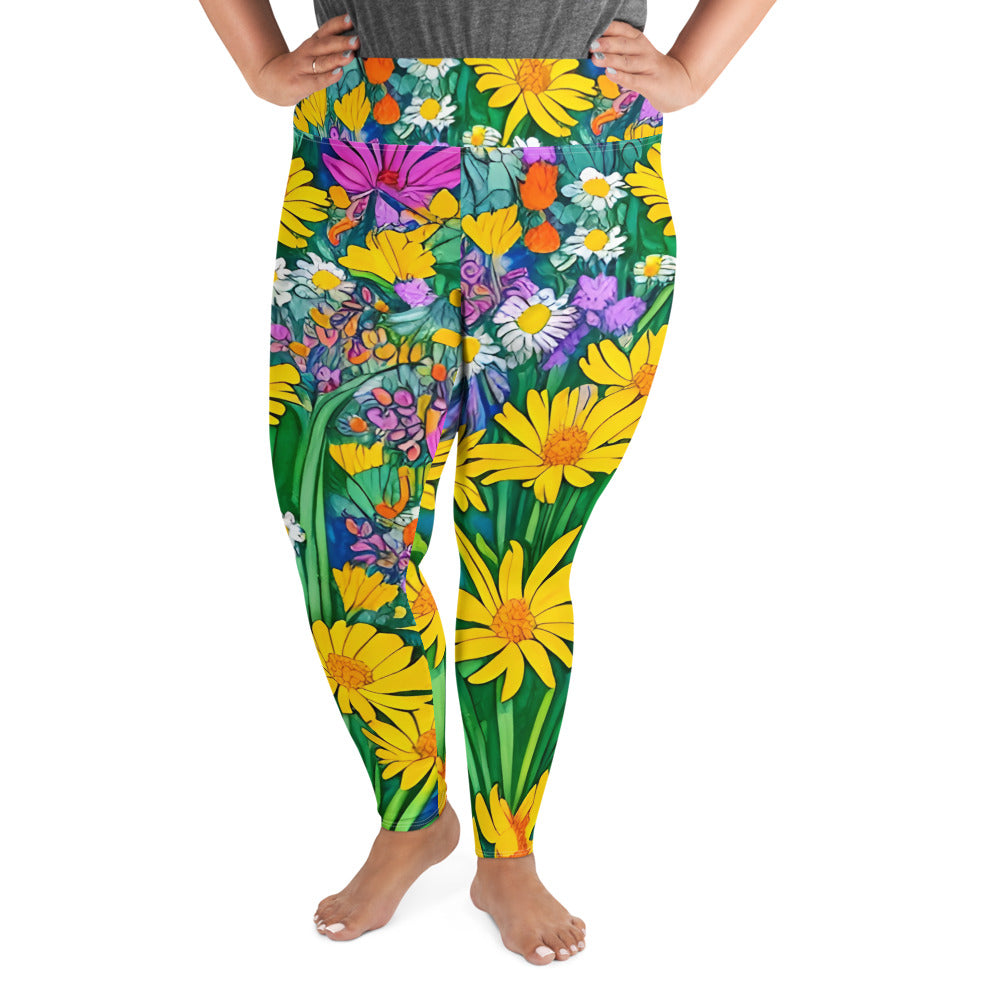 Daisy Bouquet Plus Size Leggings