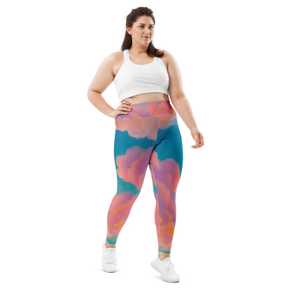 Roseate Sunset Plus Size Leggings