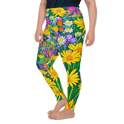 Daisy Bouquet Plus Size Leggings