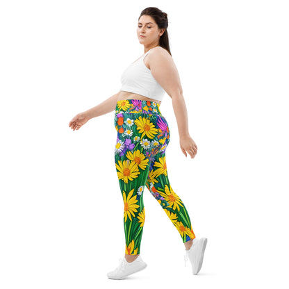 Daisy Bouquet Plus Size Leggings