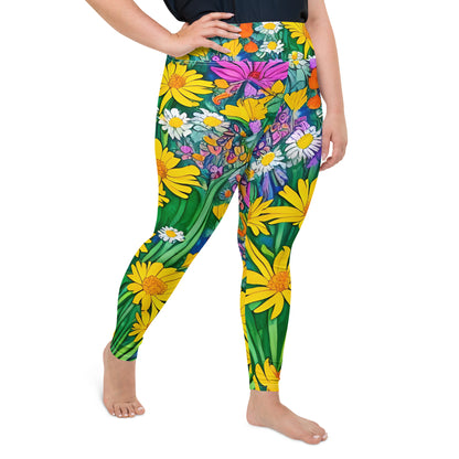 Daisy Bouquet Plus Size Leggings